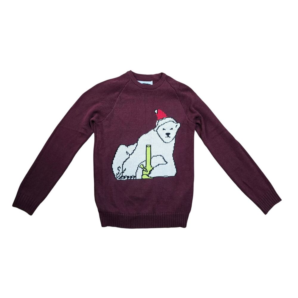 Character Hero - Funny Polar Bear Holiday Sweater - Small